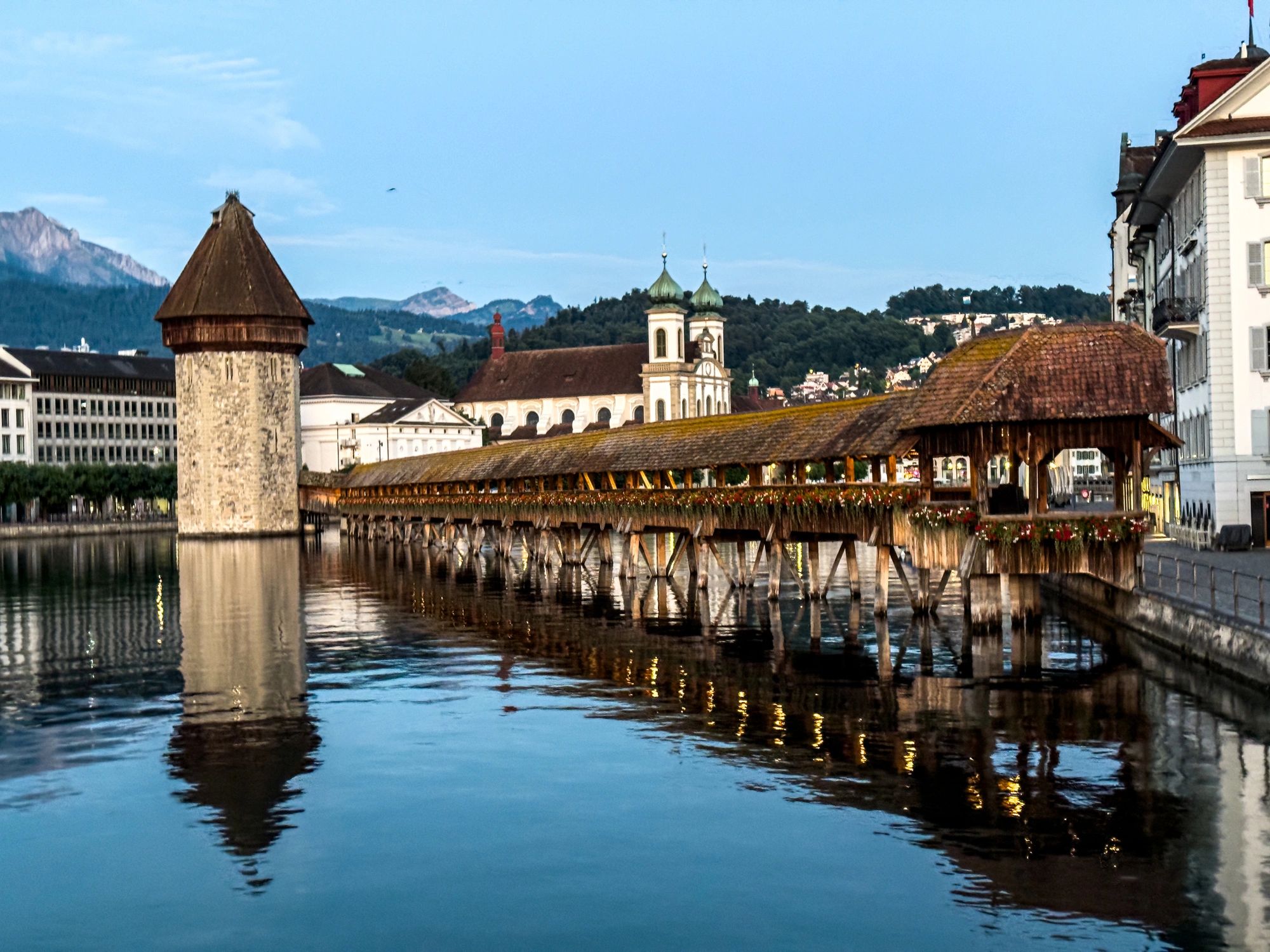 Lucerne CU Chapel Bridge Early Morning