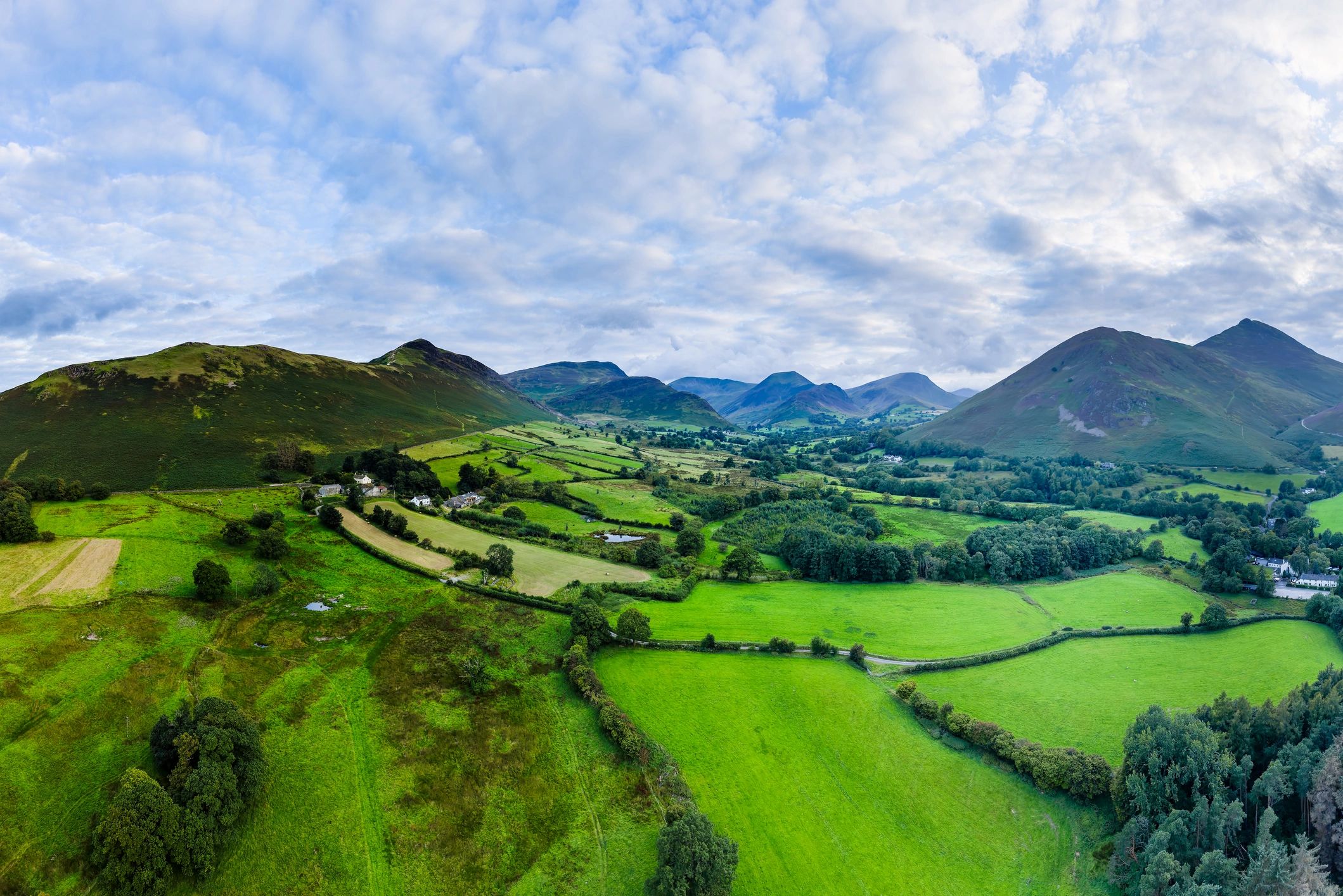 Rolling green English countryside