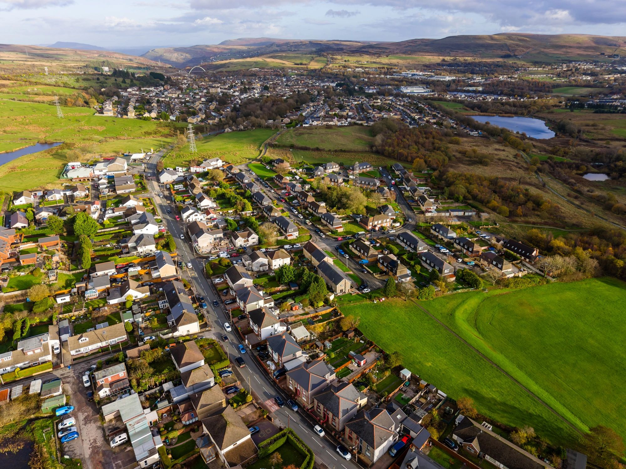Merthyr Tydfil style Welsh valleys town