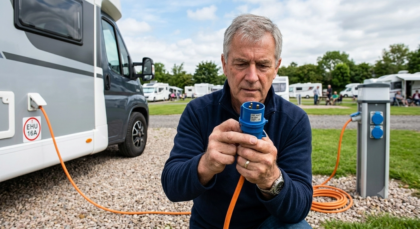 Using motorhome electric hook-up safely with a Roller Team motorhome