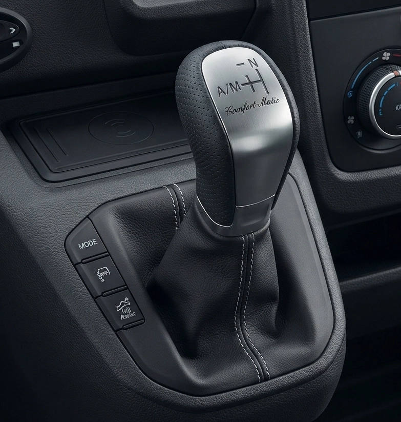 Fiat Ducato Comfort-Matic gear selector showing drive and shift positions
