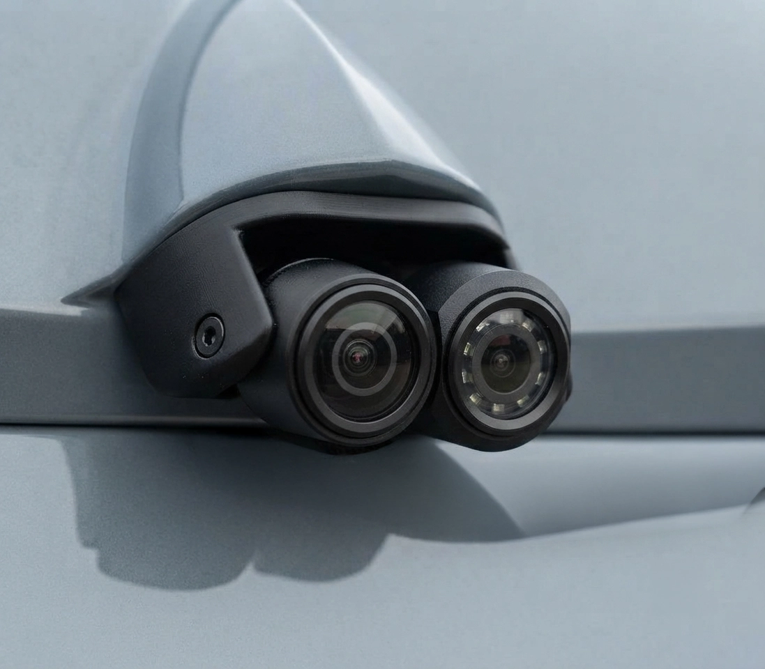 White twin rear view camera unit for Roller Team and CI motorhomes