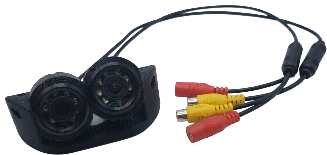 Twin rear view camera unit for Roller Team motorhome upgrade