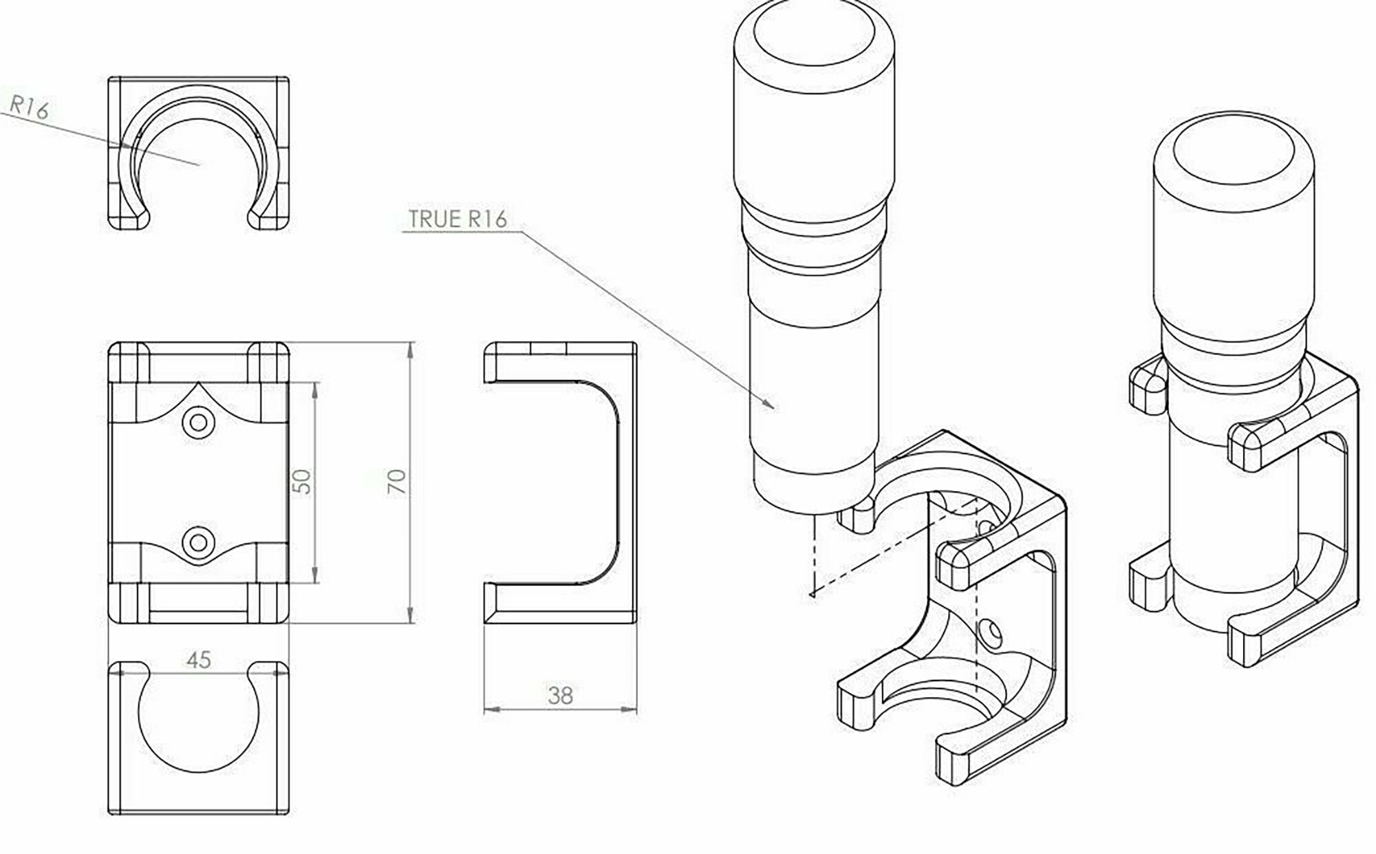 Wall torch bracket dimensions