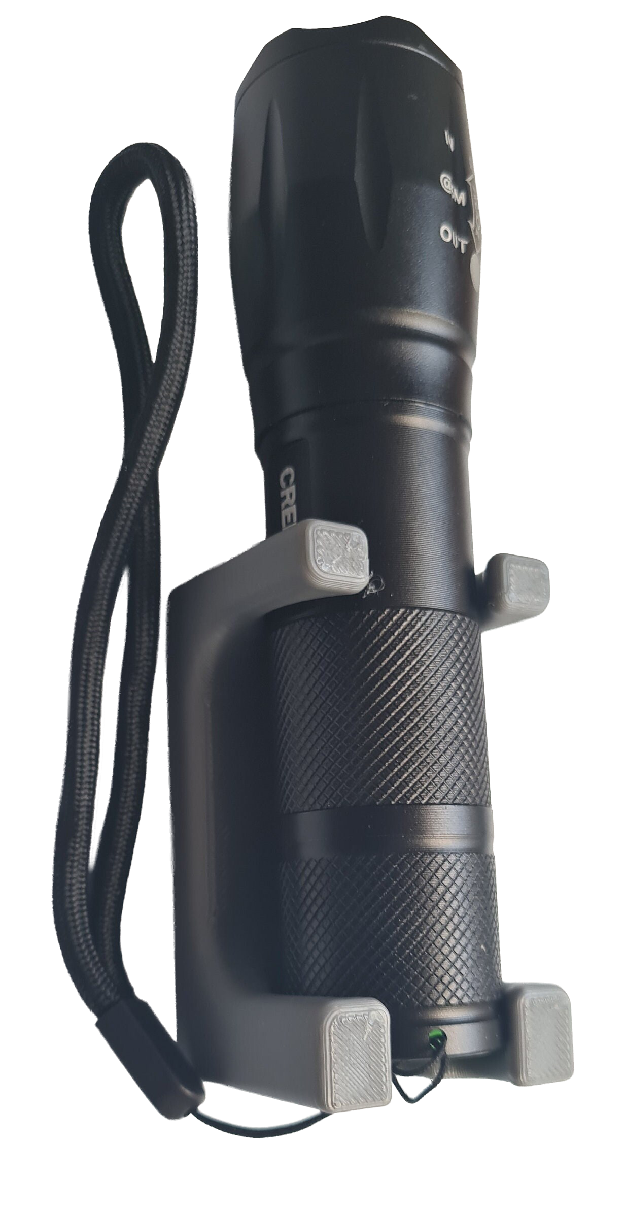 Grey wall torch with bracket