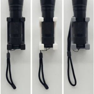Wall torch in white, grey and black