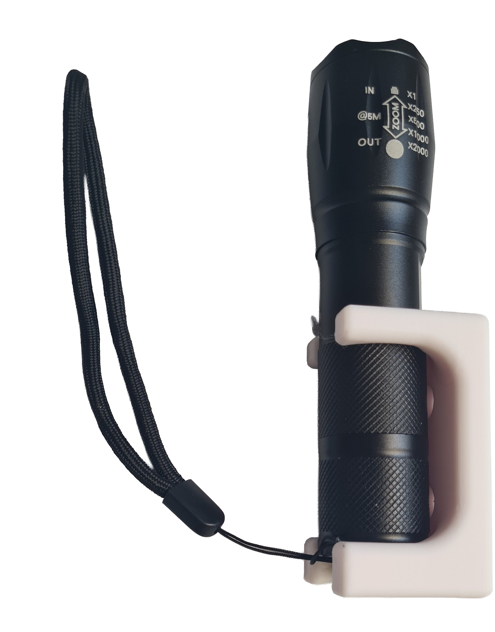 White wall torch, side view