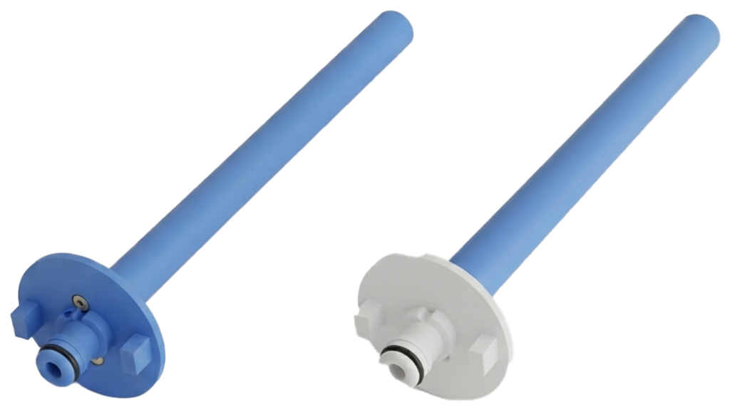 Water Filler Cap With Hose Fitting 32mm Neck Hozelock type in blue and white