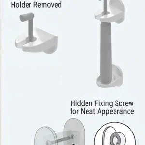 Electric toothbrush wall holder mounting assembly illustration for motorhomes and caravans
